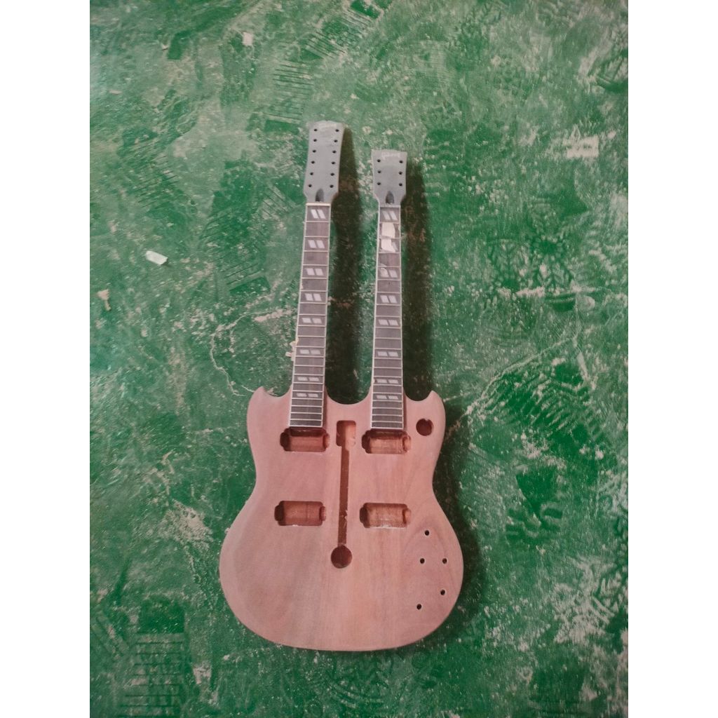 double neck electric guitar 12 string and 6 string guitar Unfinished Electric Guitar 12.28