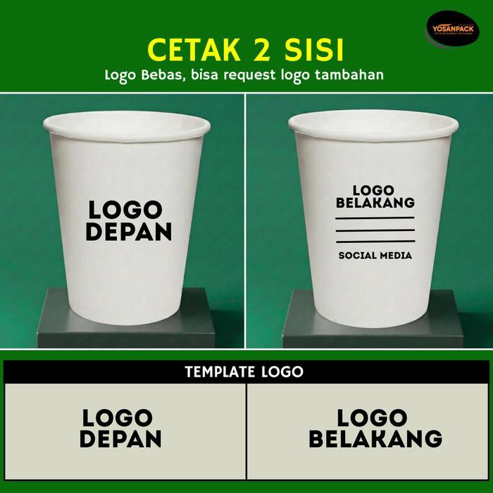 Sablon Paper Cup 8 Oz & 12 Oz, Cold Cup 12, 16 & 22 Oz - 1 Warna