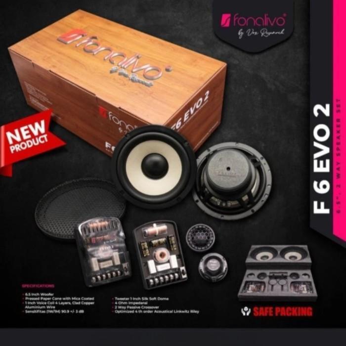 Speaker Split Fonalivo F6 Evo 2 Speaker Component Split Two Way Vox Terbaik