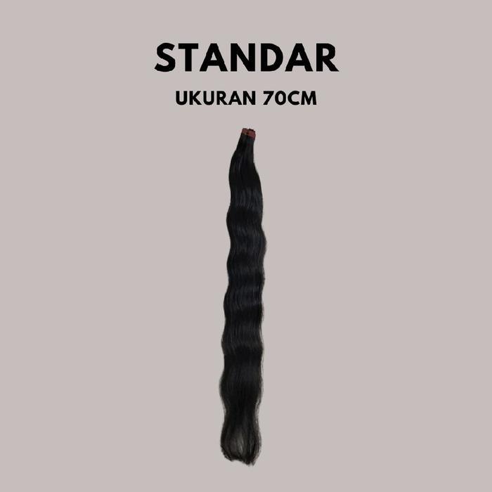 rambut sambung 70cm natural