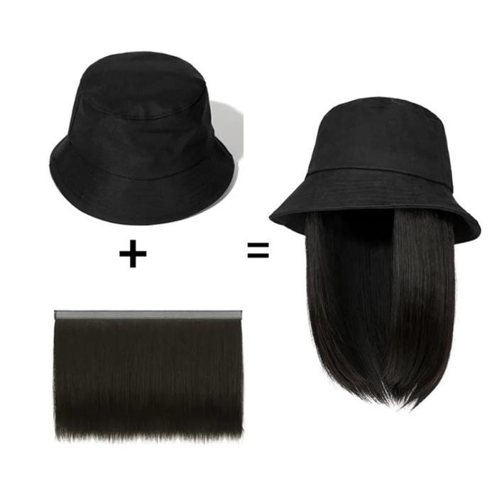 REHANA HAIR Wig Topi Wig Wanita Topi Bucket Wig Topi Bucket Topi Wig Korean Style Wig Bucket Topi