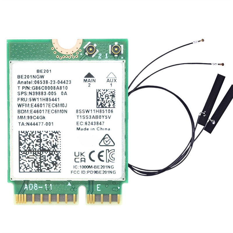 Exquisite-BE201 BE201NGW WIFI7 Card M. 2 Cnvio3 Wireless WIFI Module 8774Mbps Tri-Band BT5.4 For