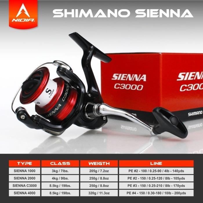 REEL PANCING SPINNING SHIMANO SIENNA