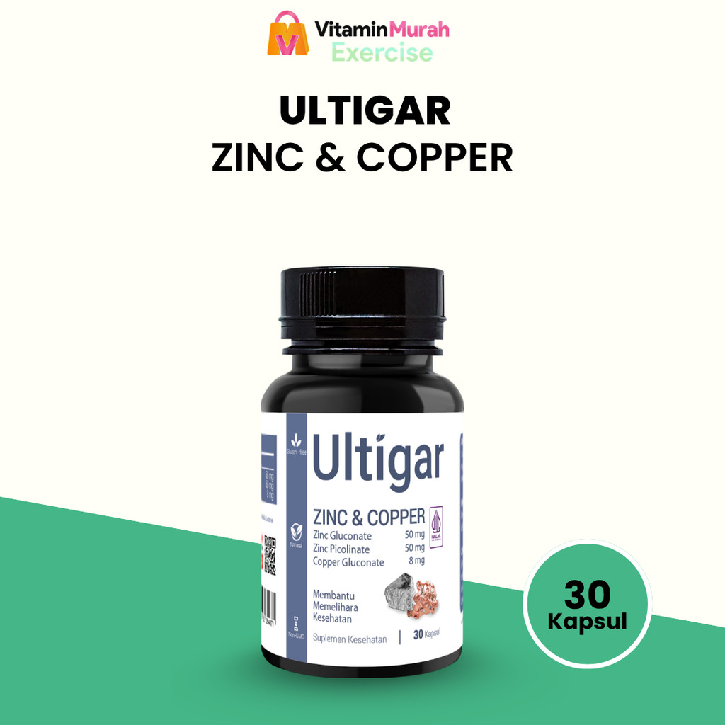 ULTIGAR ZINC & COPPER ISI 30 & 100 KAPSUL - SUPLEMEN KESEHATAN