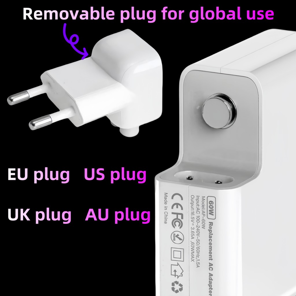 BINGO New 60W Magsafe2-T Charger(16.5V-3.65A)for MacBook Air 11" 13" A1502 A1425 A1435 MD212 MD662