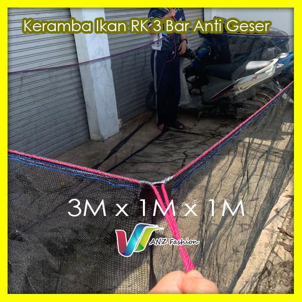 JKI-Keramba Ikan waring jaring RK 3 bar super tebal siap pakai ukuran 3x1x1