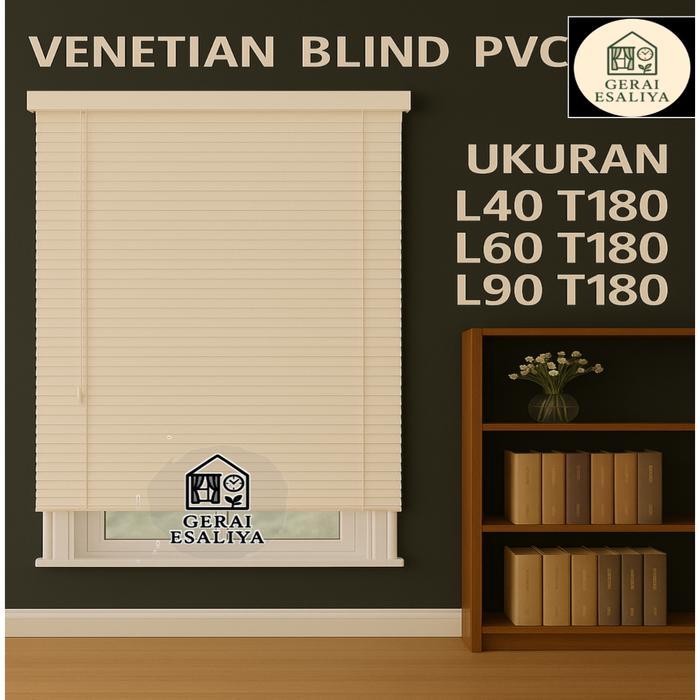 Tirai Jendela Gorden Jendela PVC Venetian Blind Kerei Jendela Tirai Gulung 40x180 60x180 Tirai
