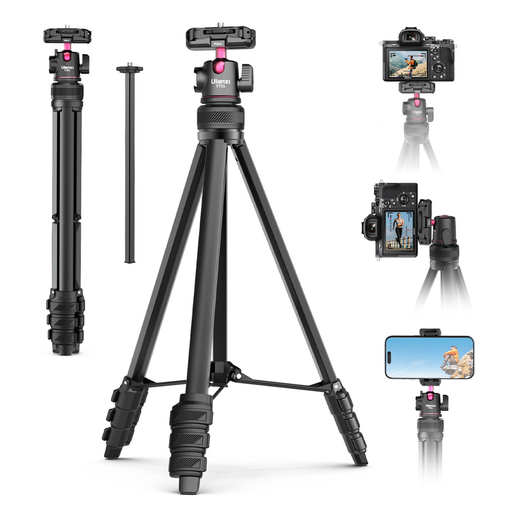 DISKON Ulanzi TT51 Portable lightweight tripod with mobile phone clip for camera phone 450-1380mm