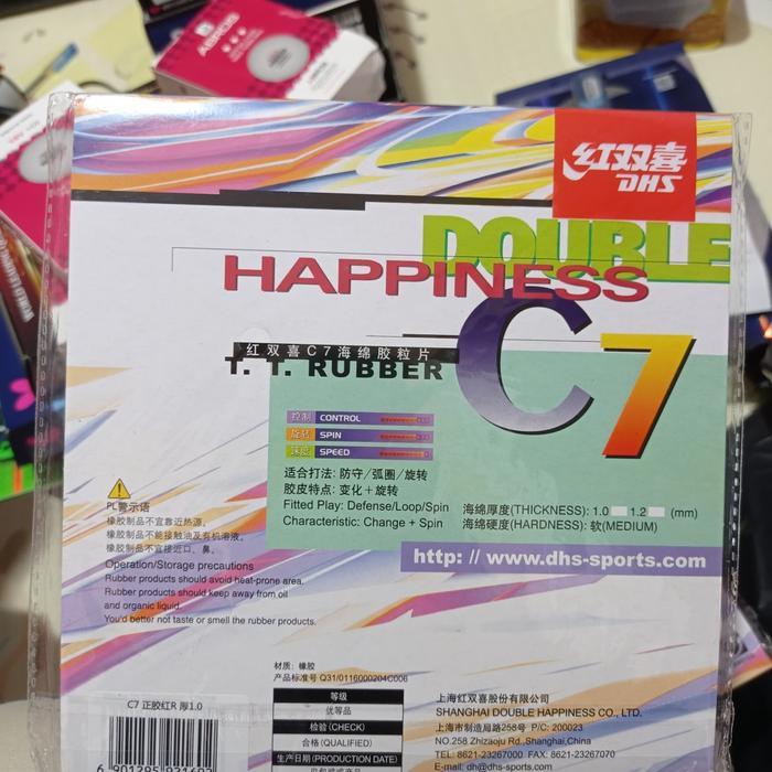 Karet Tenis Meja Bintik Dhs C7 Original