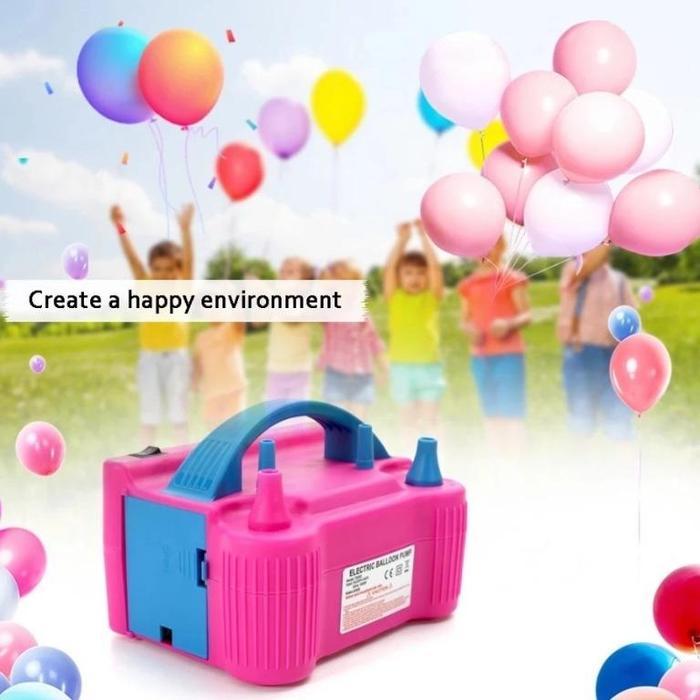 Mss (Cod) Pompa Balon Elektrik Listrik 2 Lubang Electric Balloon Pump Pompa Angin 2 In 1 Vacum And