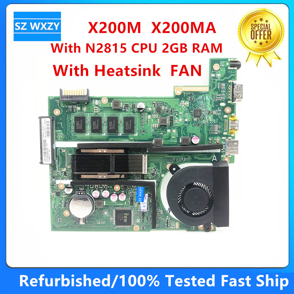 For ASUS X200M X200MA Laptop Motherboard With N2815 CPU 2GB RAM PN 60NB04U0-MB1B30-211 MB 100%