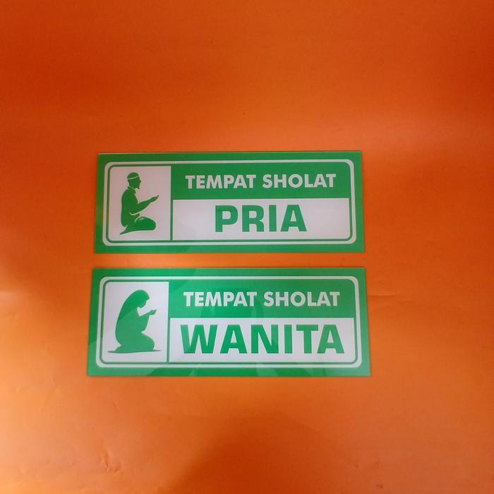 Akrilik Tempat Sholat Pria dan Wanita - Akrilik Nama Ruang Sholat