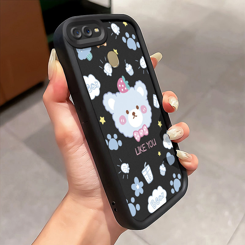 Casing Hp OPPO A7 OPPO A5s OPPO A12 OPPO A12S A11k Case Beruang berbulu Kasing silikon Cesing bagus 