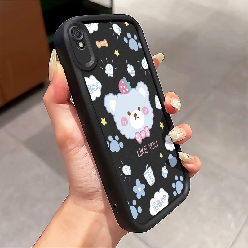 Casing Hp Xiaomi Redmi 9A Redmi 9i Redmi 9T Redmi 9 Power Case Beruang berbulu Kasing silikon Cesing