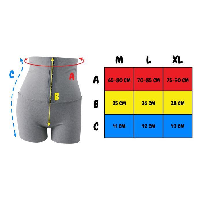 Scelta - Korset Legging Celana Pendek Olahraga Pelangsing Pengencang Pengecil Lemak Perut Kancing