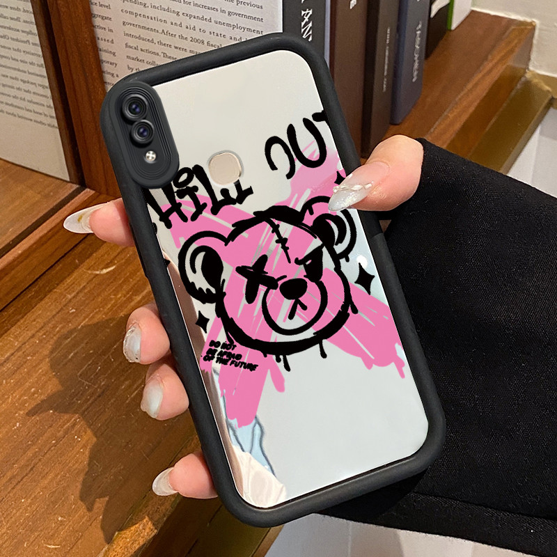 Casing Hp Untuk VIVO V9 V9 Pro V9 Youth Y85 Y85A Z1i Z3X Case Casing Beruang kartun yang rusak Pola 