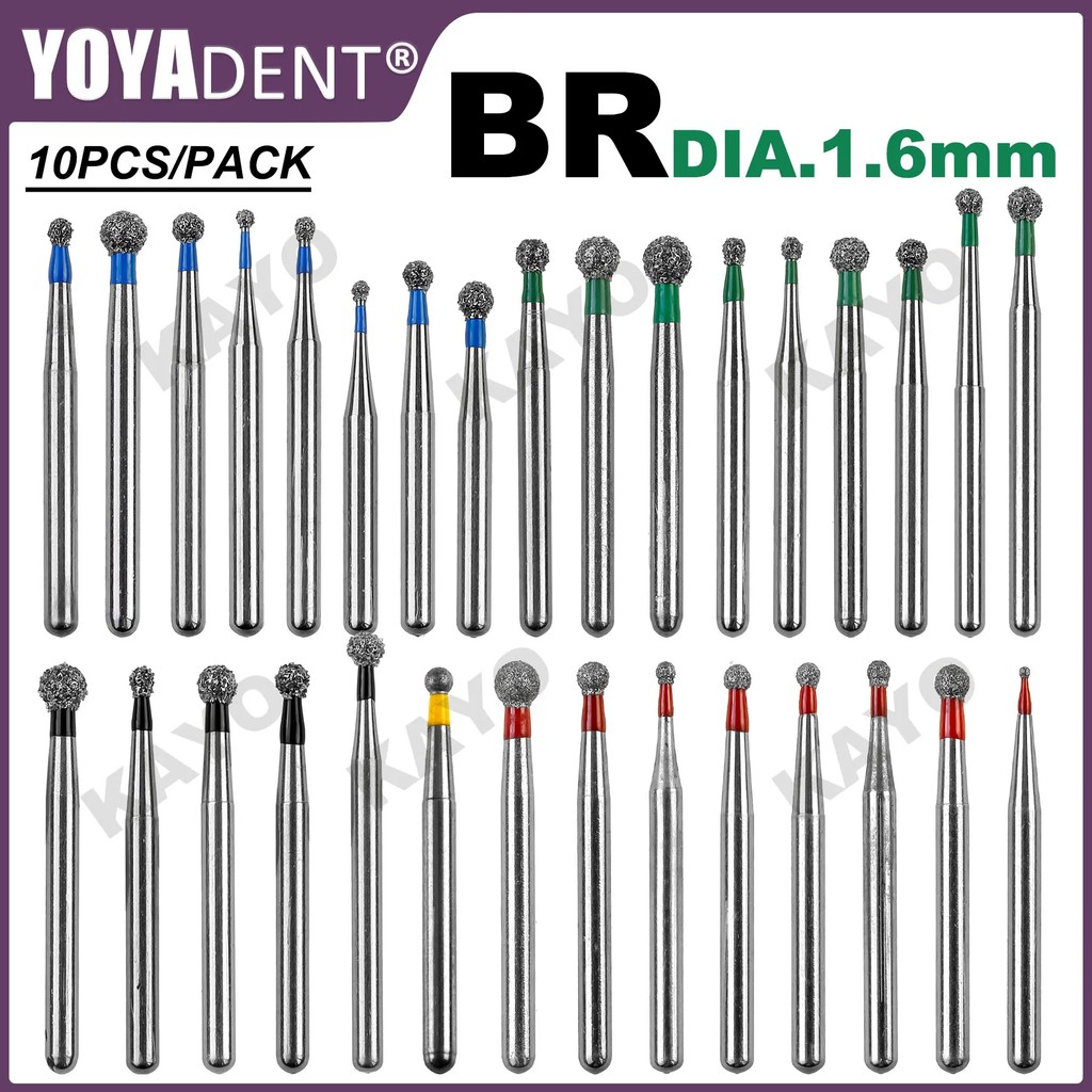 BR Type Dental Burs Diamond Burs Dentistry Strawberries for High Speed Handpiece Dental Lab