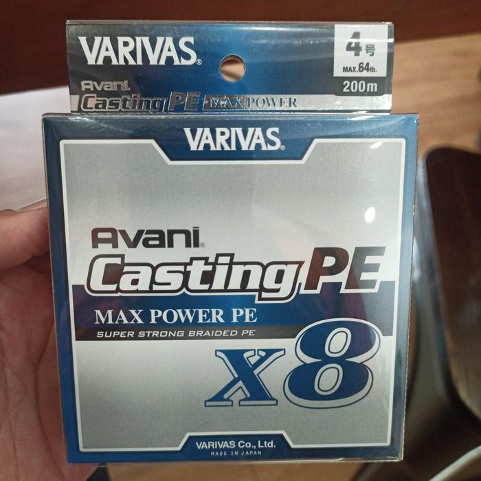 Line PE Varivas Avani Casting PE 200M Max Power Braid X8 Premium White