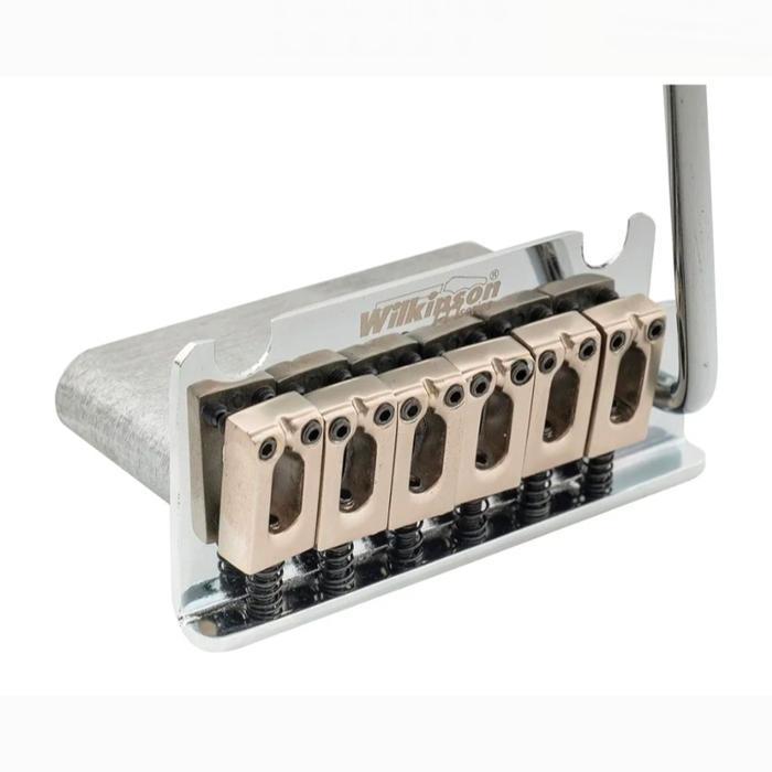 Tremolo Bridge Gitar Stratocaster Dual Pivot Wilkinson Wov-07 Chrome