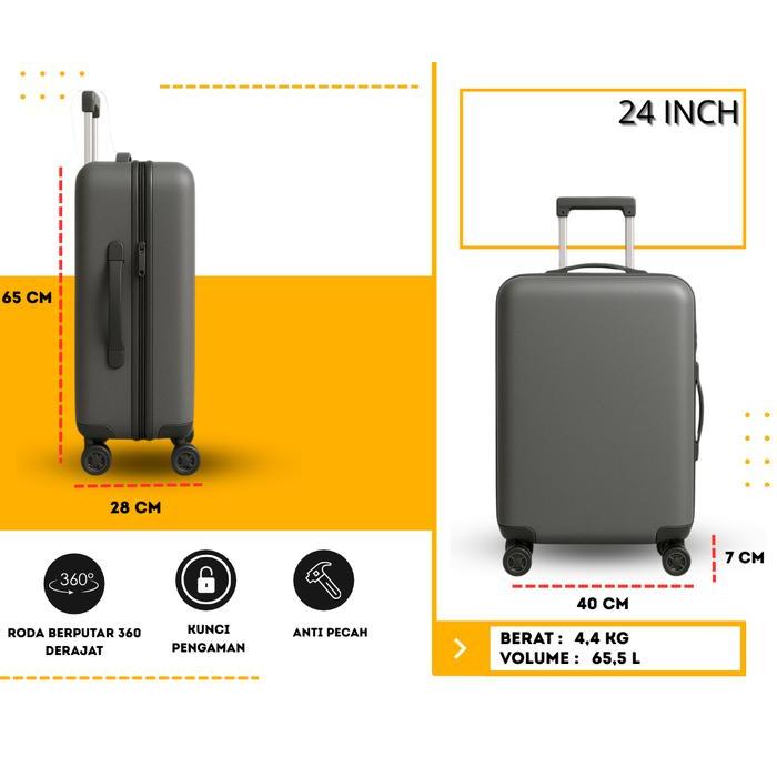 Koper Fiber Polo Vienna 24 Inch 001 Free Kardus Pengiriman Cepat