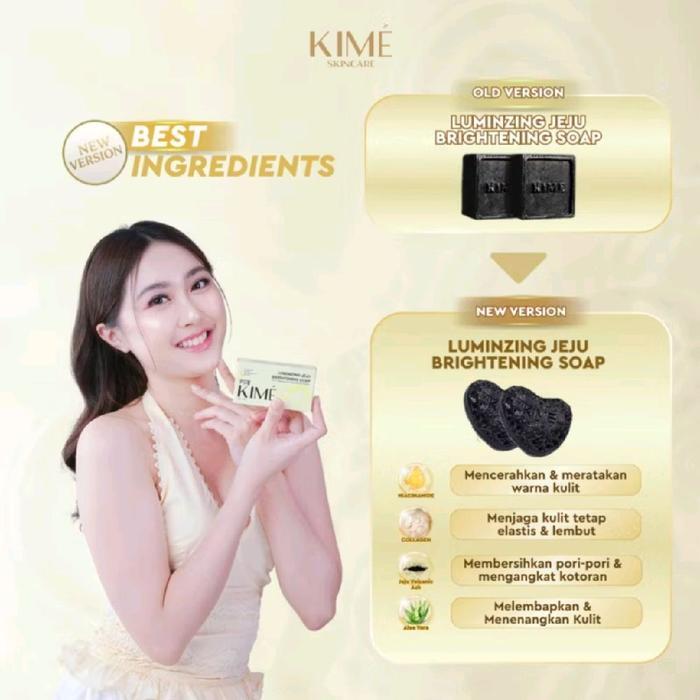 SABUN KIME skincare isi 2 batang pencerah wajah dan badan Sabun KIME Skin Care Luminizing Jeju