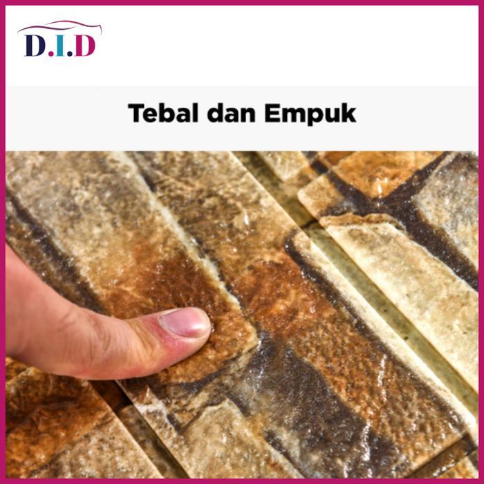 Crown Star - Wallpaper 3D Foam Bata Motif Batu Alam (Tebal 3 Mm) 70X77 Cm Foam Bata Motif Batu Alam