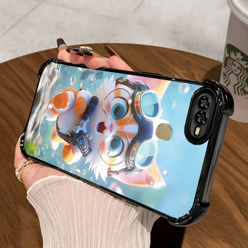 Casing Hp untuk OPPO A7 A5s A12 A12s A11K Case Casing pola Kucing lucu dan macan macan Cesing HP Kes