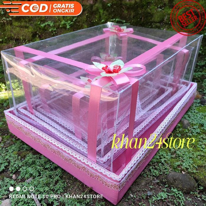 Box Seserahan Untuk Pernikahan Isi 4 Lengkap Kotak Seserahan Pernikahan Parcel Dengan Tutup Mika