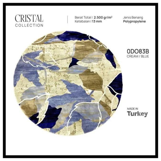 Karpet Modern Minimalis 200x200 Crystal Bulat Turkey