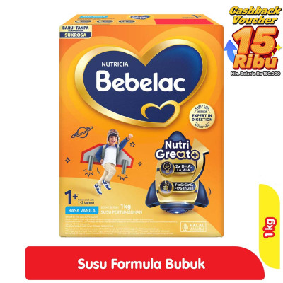 Bebelac 1+ GroGreat+ Susu Bubuk Pertumbuhan Anak Vanila 1 kg