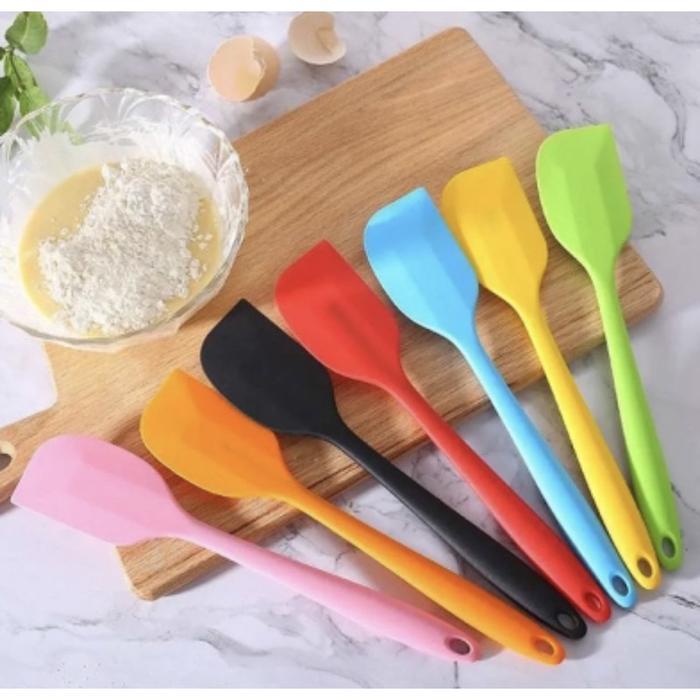 Spatula Sutil Silikon Masak Foodgrade Sodet Solet Masak Bikin Kue Mpasi Bayi // Spatula Stainless