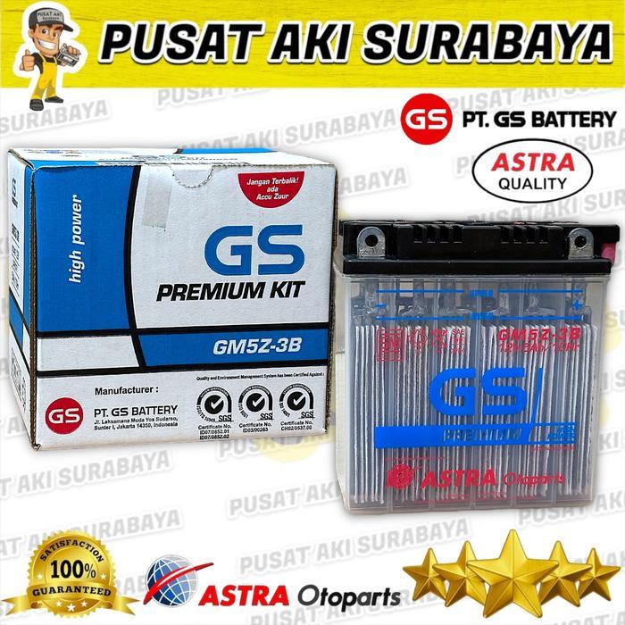 Termurah Aki Gs Astra Gm5Z - 3B Accu Basah Megapro Primus Satria 120 R