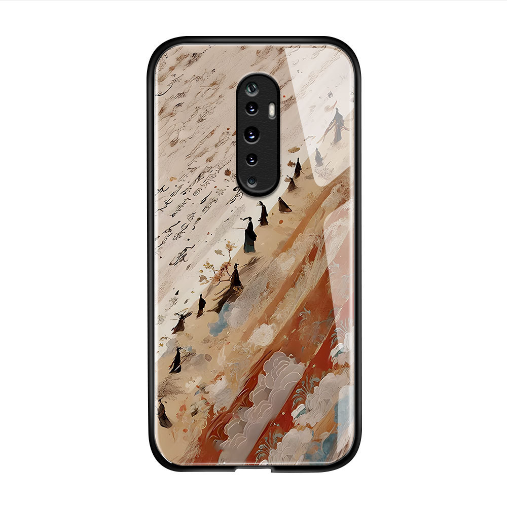 HardCase Kaca Casing For OPPO Reno 2Z 2F Case Kesing Hp Phone DLJ A1-2760 BL