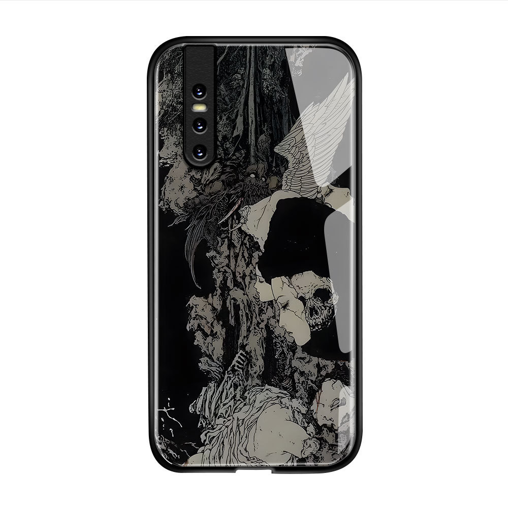 HardCase Kaca Casing For VIVO V15 Pro 1818 Case Kesing Hp Phone DLJ A1-2762 BL