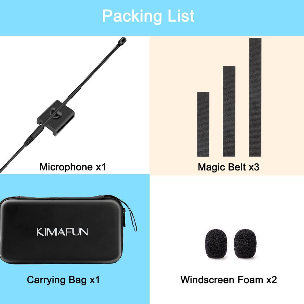 KIMAFUN CX900 Flute Microphone Collar Pickup Microphone Wired Instrument Clip on Lapel Microphone