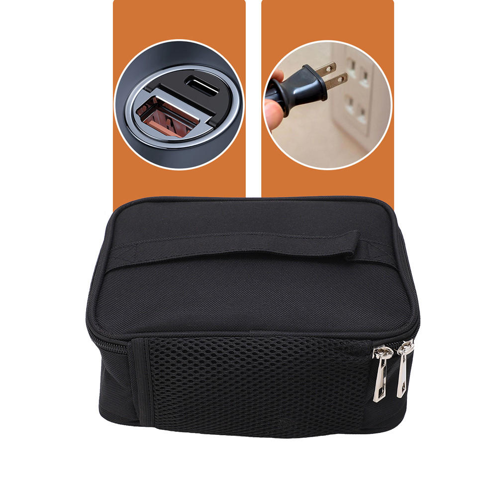 Electric Heated Lunch Box USB Camping Electric Lunch Box 2.7L Oxford Fabric Portable Keep Warm Lunch