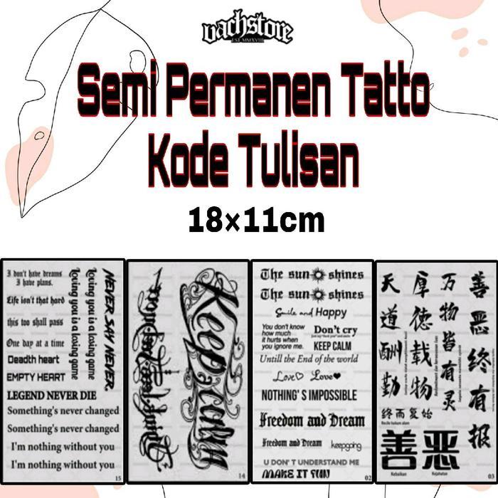Tato Semi Permanen Motif Tulisan Arab Korea Inggris
