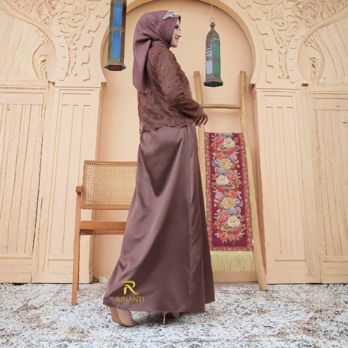 Viona Dress Kondangan Rompi Tile Brokat Mewah Lepas Pasang - Seragam Bridesmaid Wisuda Nikahan Mewah