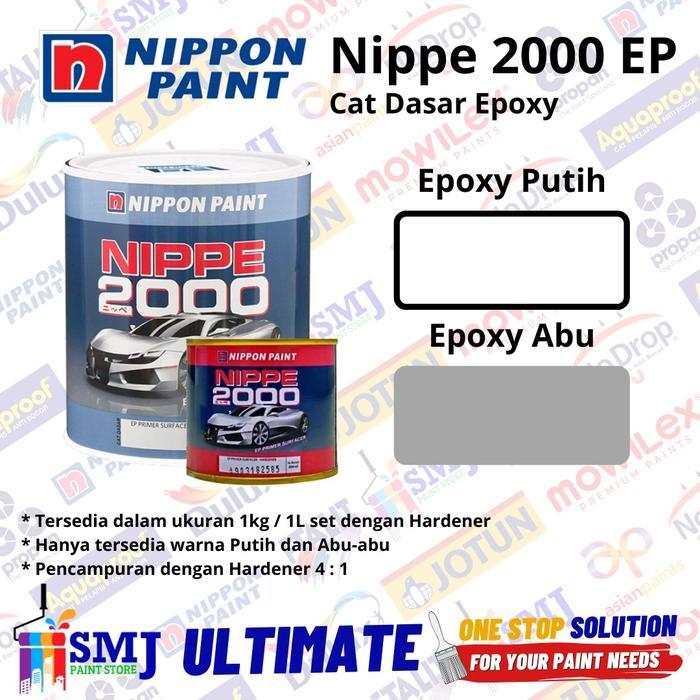 Cat Dasar Epoxy Surfacer Primer Duco NIPPE 2000 EP warna - Putih 1kg PREMIUM