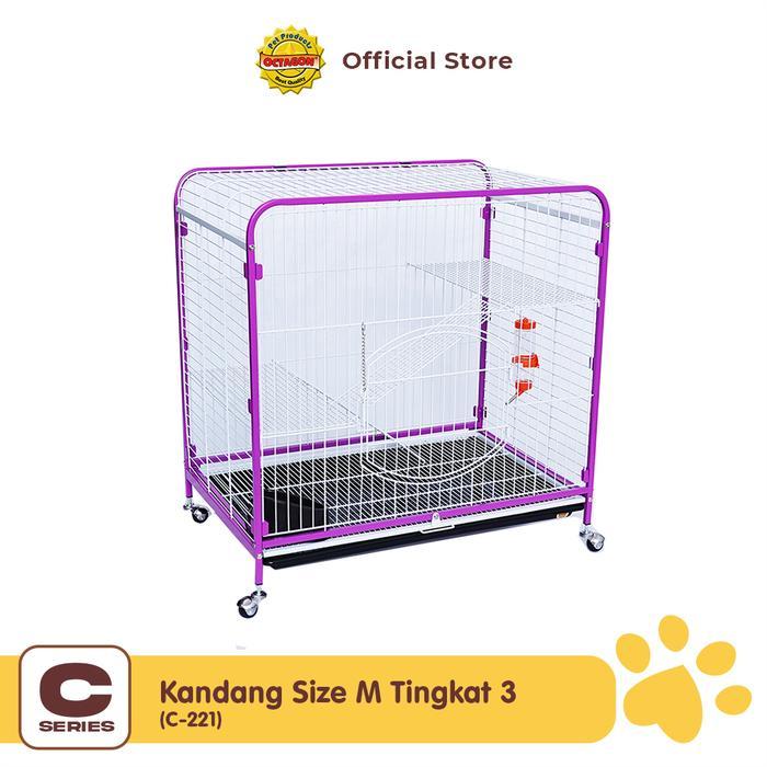 Kandang Octagon - Kandang Kucing Tingkat 3 Kandang Tingkat Kandang 3 Lantai C-221