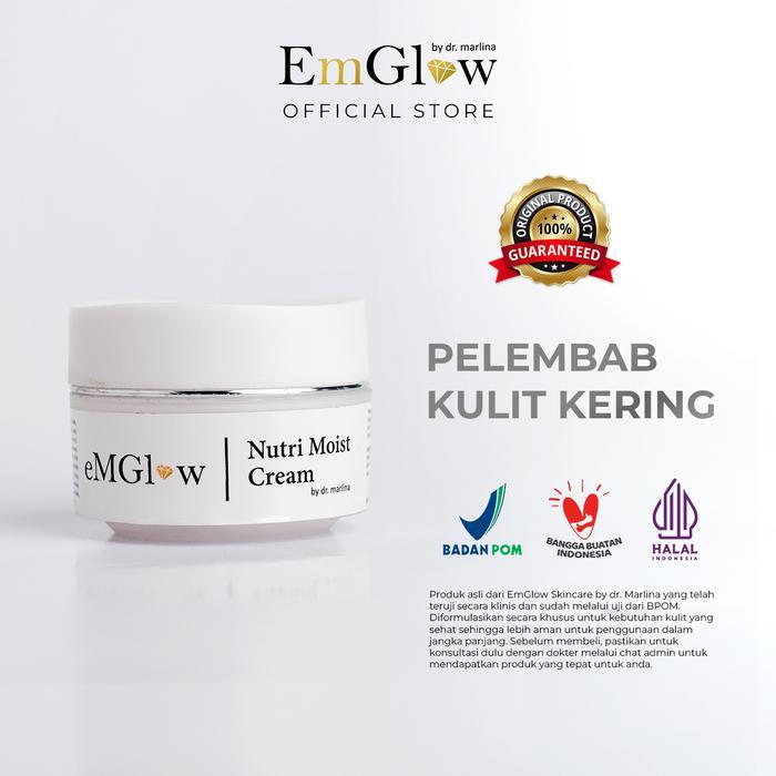 Emglow Nutri Moist Cream - New Look Copper Tripeptide & Ceramide Melembabkan Kulit Kering, Sensitif