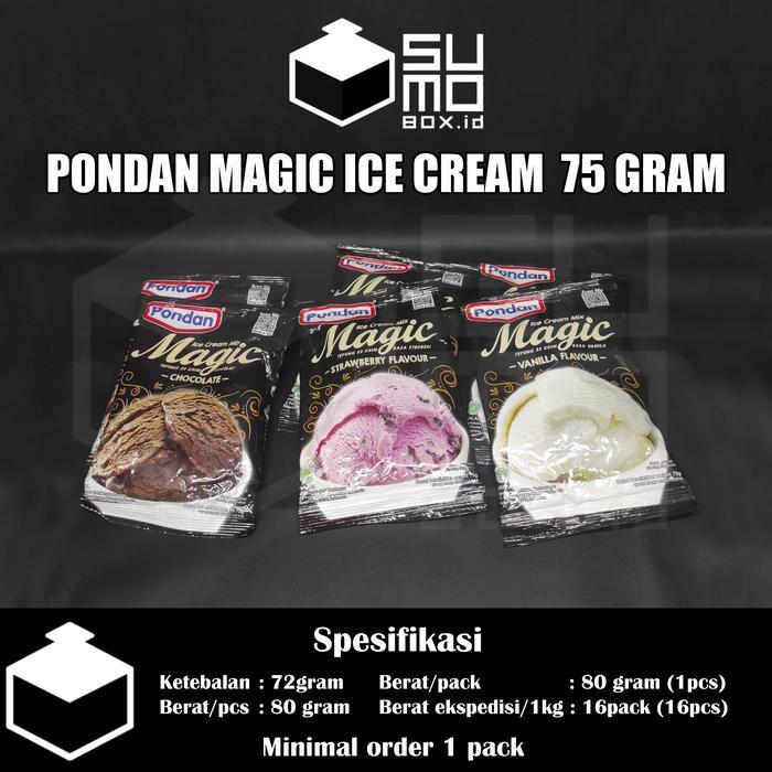 Pondan magic ice cream 75gram sachet / Pondan es krim