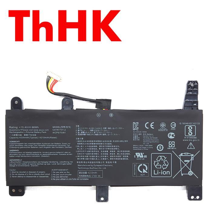 Baterai Genuine Original 66Wh C41N1731 C41N1731-2 Laptop For ASUS ROG Strix G17 G712 G731 SCAR 17 G7