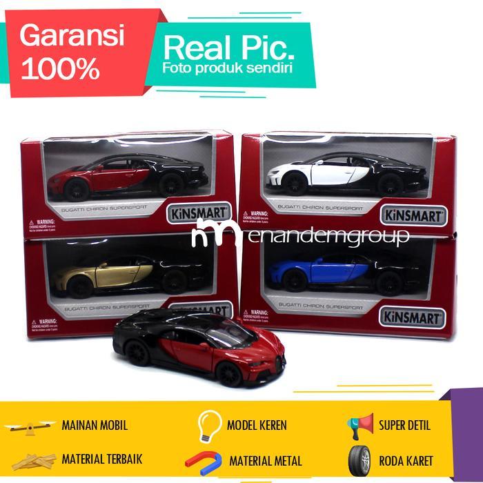 Kinsmart Diecast Mainan Mobil Miniatur Bugatti Chiron Supersport