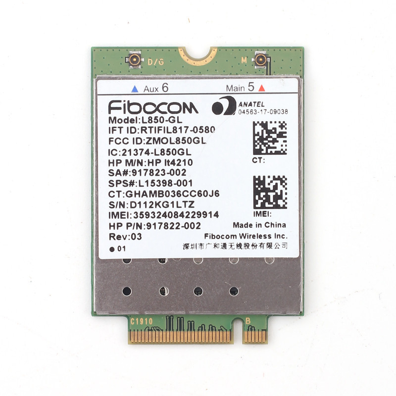 L850-GL LT4210 Fibocom Card Wireless 917823-001 WWAN Mobile Module 4G LTE NEU for HP 840 430 G5/440