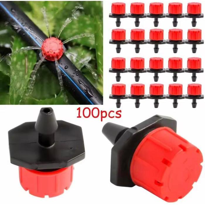 100Pcs Drip Putar 8 Lubang 7Mm Drip Putar