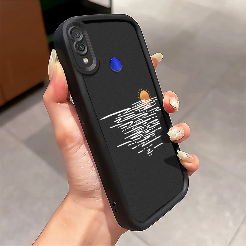 Casing Hp Xiaomi Redmi Note 7 Redmi Note 7s Redmi Note 7 Pro Case Matahari terbenam minimalis Kasing