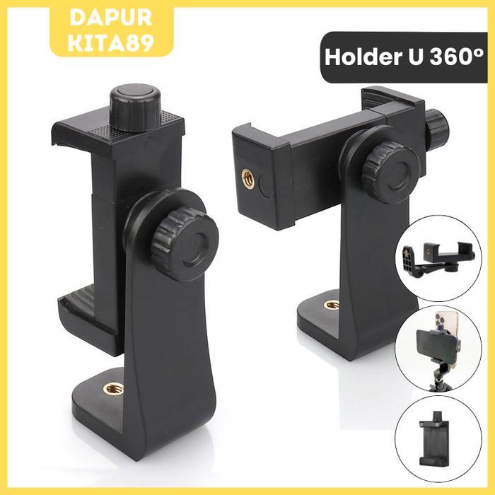 DK89 Holder HP Tripod Smartphone Mount 360 Portrait Dan Landscape Holder HP Tripod Mount 360 Baut