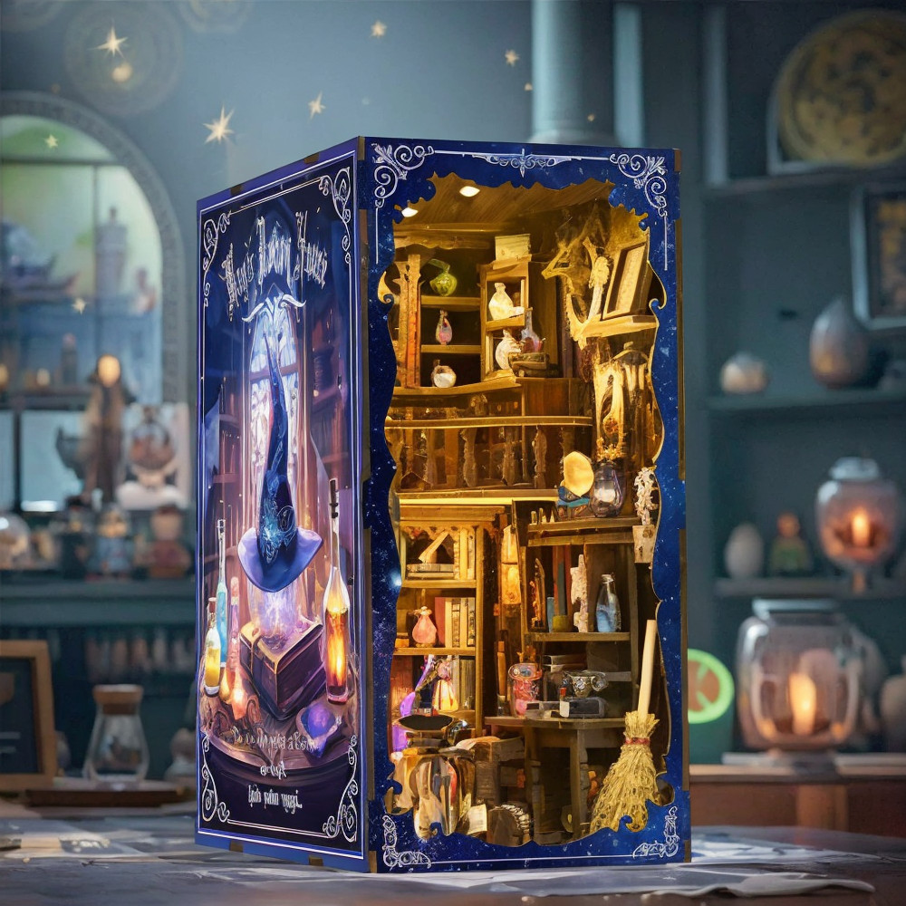 Original Factory Magic House Book Nook Assembled 3d Nook Book House Eco Friendly Wooden Book Nooks