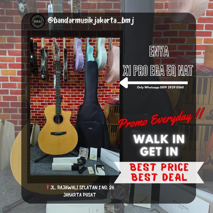 GITAR AKUSTIK ELEKTRIK ENYA X1 PRO EGA EQ NAT BMJ